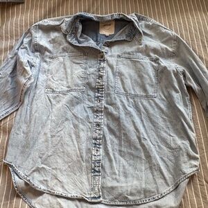 Women's Size M Aerie Denim Button Down